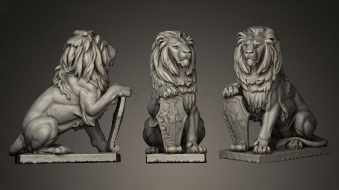 Статуэтки львы тигры сфинксы Lion Statue v2